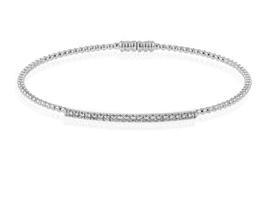 Simon G White Gold Magnetic Bangle Bracelet A846LB2343