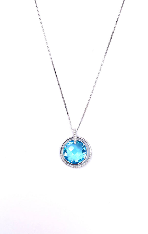 Blue Topaz Necklace F314P1264ZT