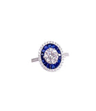 Sapphire and Diamond Engagement Ring by PeJay Creations A070ED15724