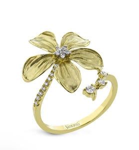 Simon G 18k Yellow Flower Ring A846LR4780