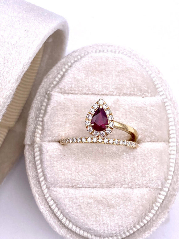 Pear Shaped Ruby Ring C093MR1108RBPS6X4