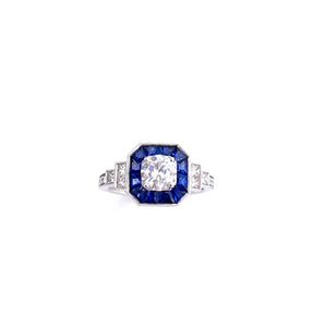 Simon G Sapphire and Diamond Engagement Ring A846LR1059