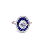 Sapphire and Diamond Engagement Ring by PeJay Creations A070ED15724