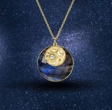 Jorge Revilla Spain Luna Collection Lapis Lazuli and Blue Topaz Necklace  F351CL129-30/LAO