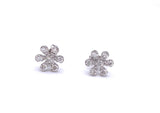 Zeghani Half Carat Diamond Flower Earrings A317ZE618