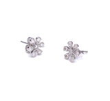 Zeghani Half Carat Diamond Flower Earrings A317ZE618