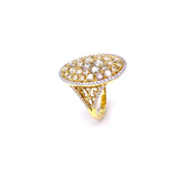 Yellow and White Pave Diamond Ring A348OB25