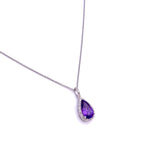 Pear Shaped Amethyst Necklace F223DN1530WAM